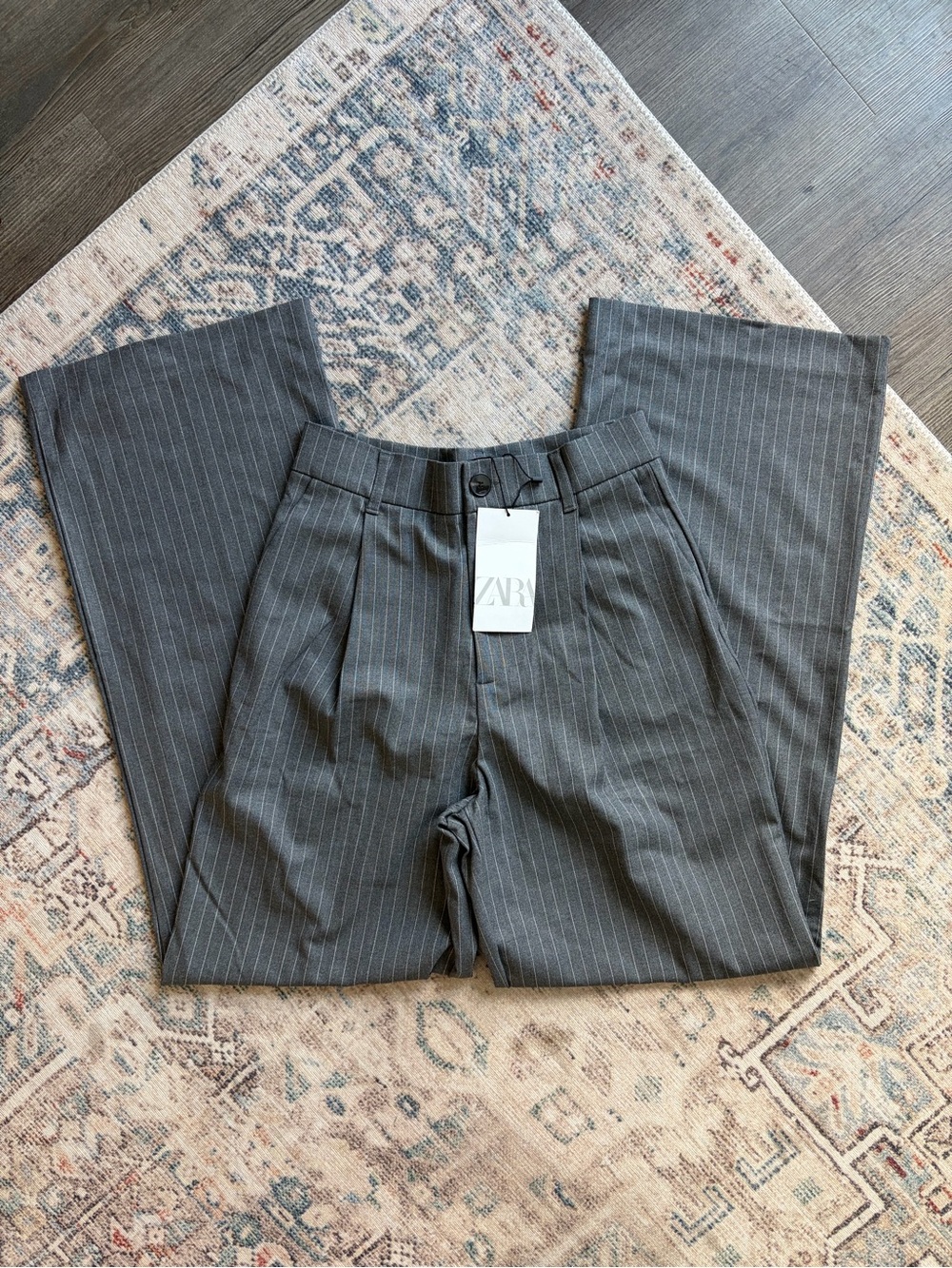 NWT Zara Full Length Pinstripe Pants